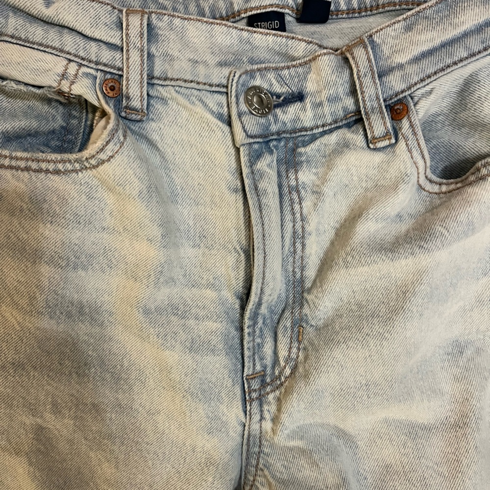 American Eagle Outfitters Light Wash Denim highest rise baggy straight size 6 - Picture 2 of 6
